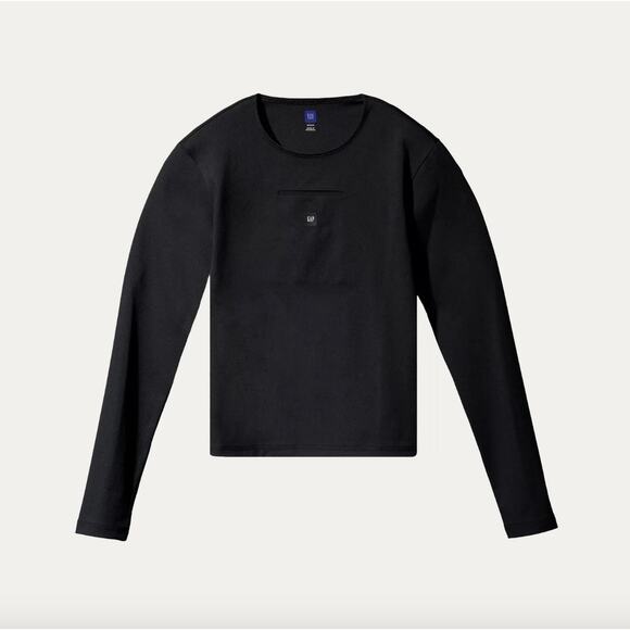 NWT Yeezy Gap Engineered by Balenciaga Long-Sleeve Second Skin Black Sz S - Picture 1 of 8